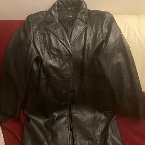 Leather coat